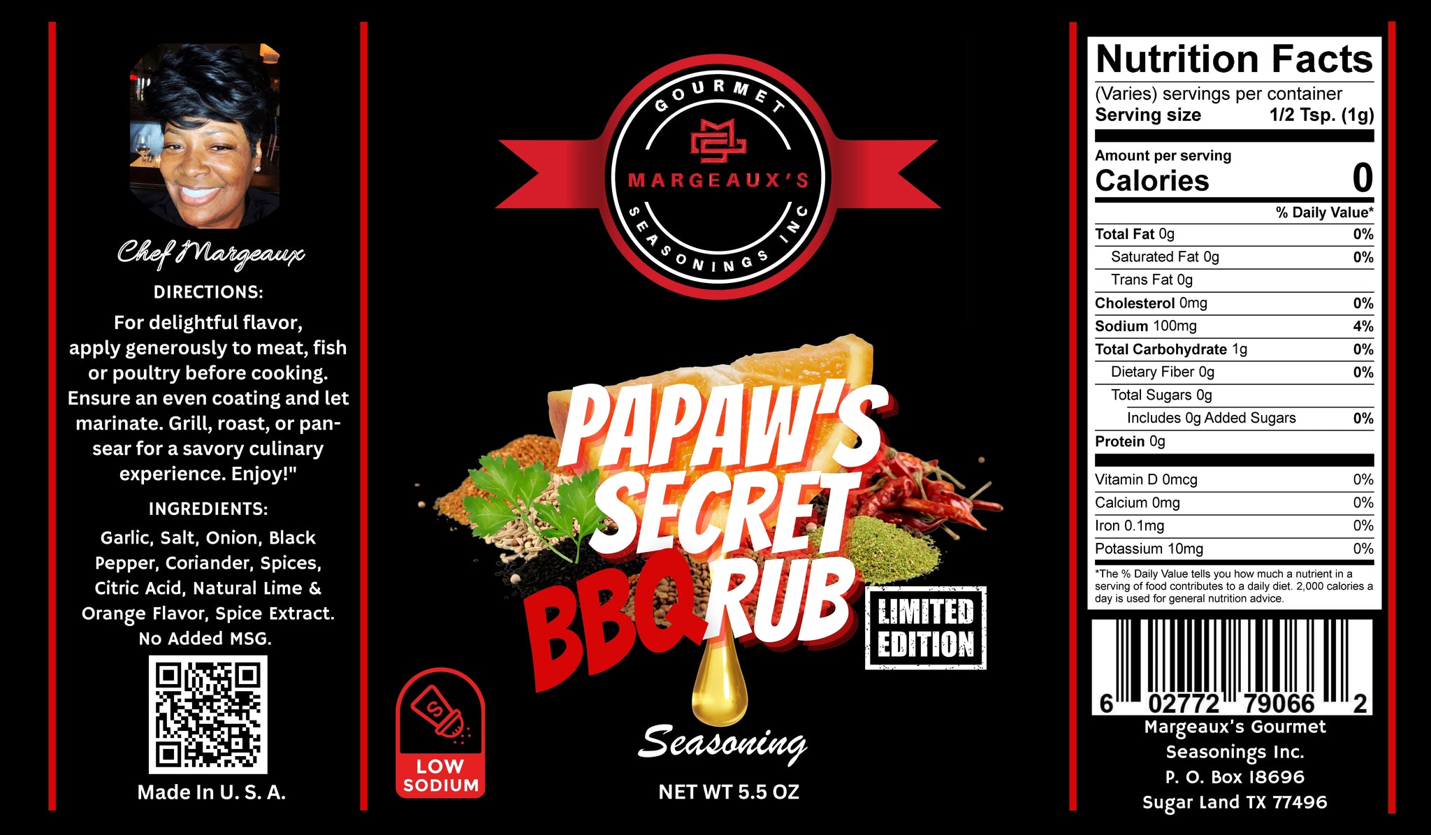 PaPaw’S Secret BBQ Rub 5.5oz